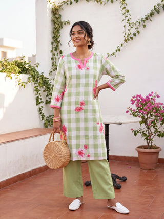 GREEN FLORAL CO-ORDSET