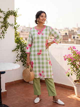 GREEN FLORAL CO-ORDSET