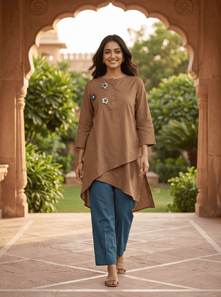 Brown Bloom Asymmetric Coord Set