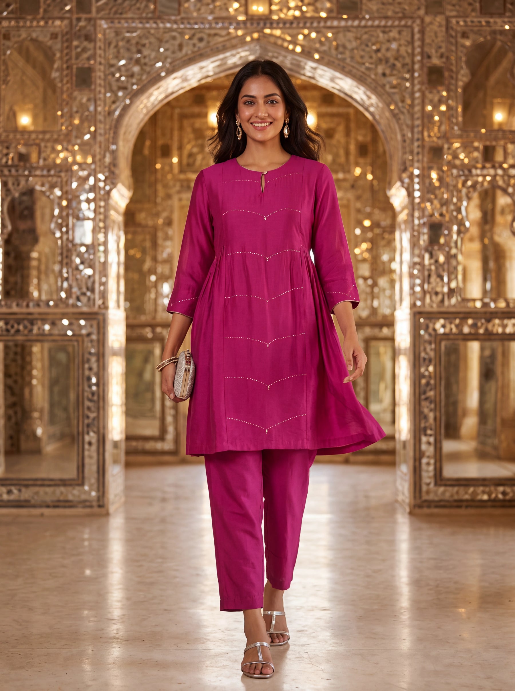 Fuchsia Badla Coord Set