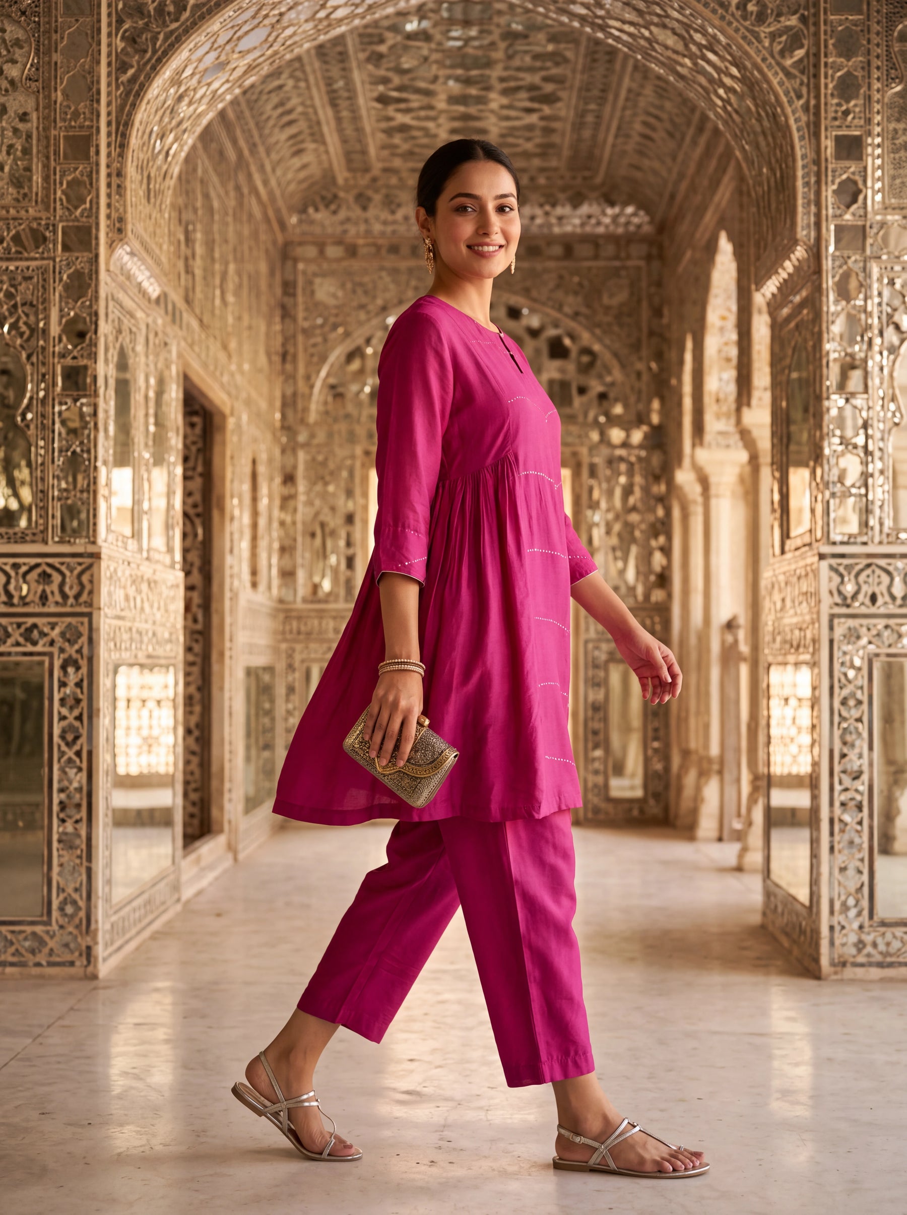 Fuchsia Badla Coord Set