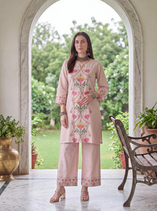 Pink Lotus Linen Coord