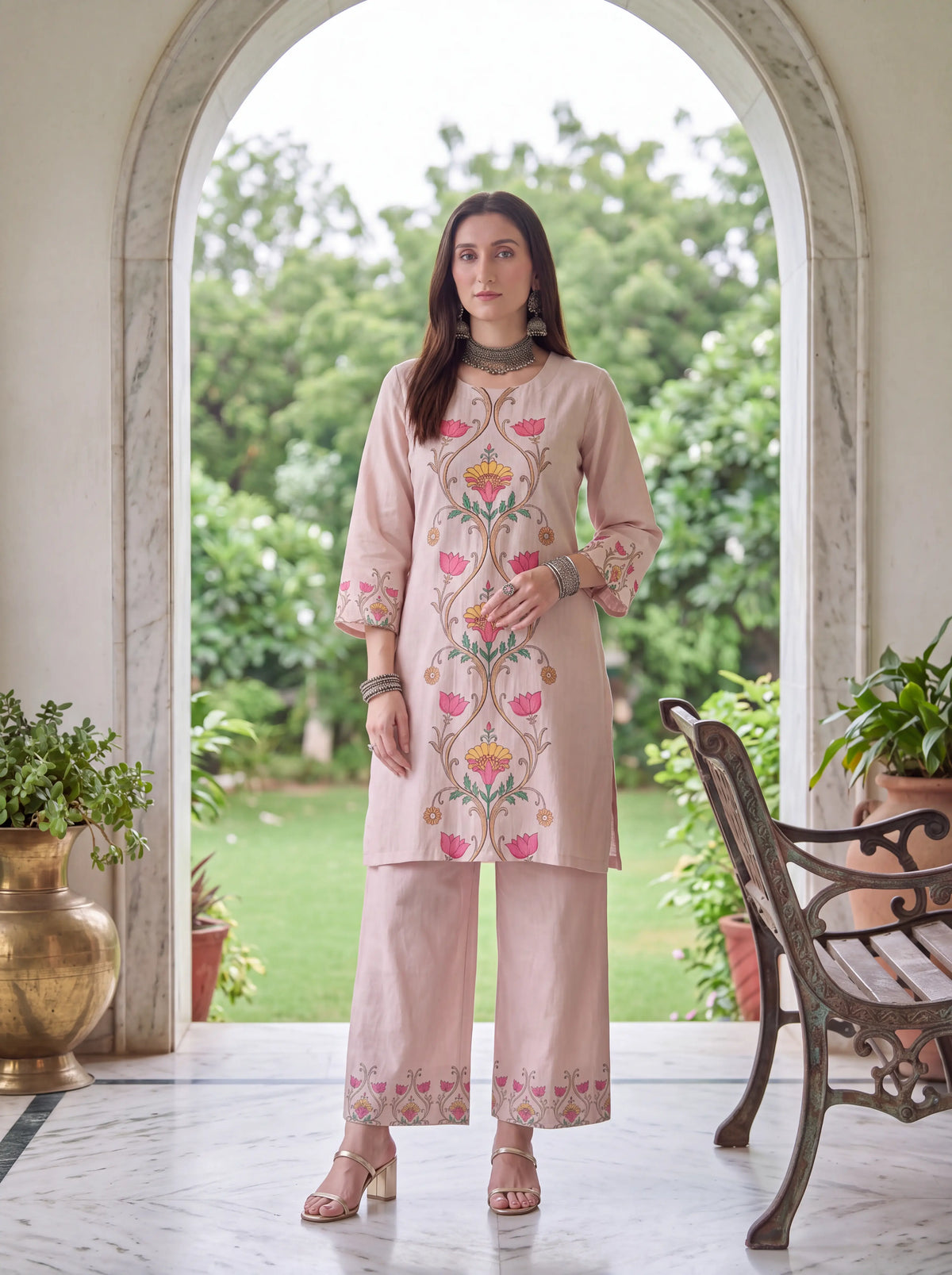 Pink Lotus Linen Coord