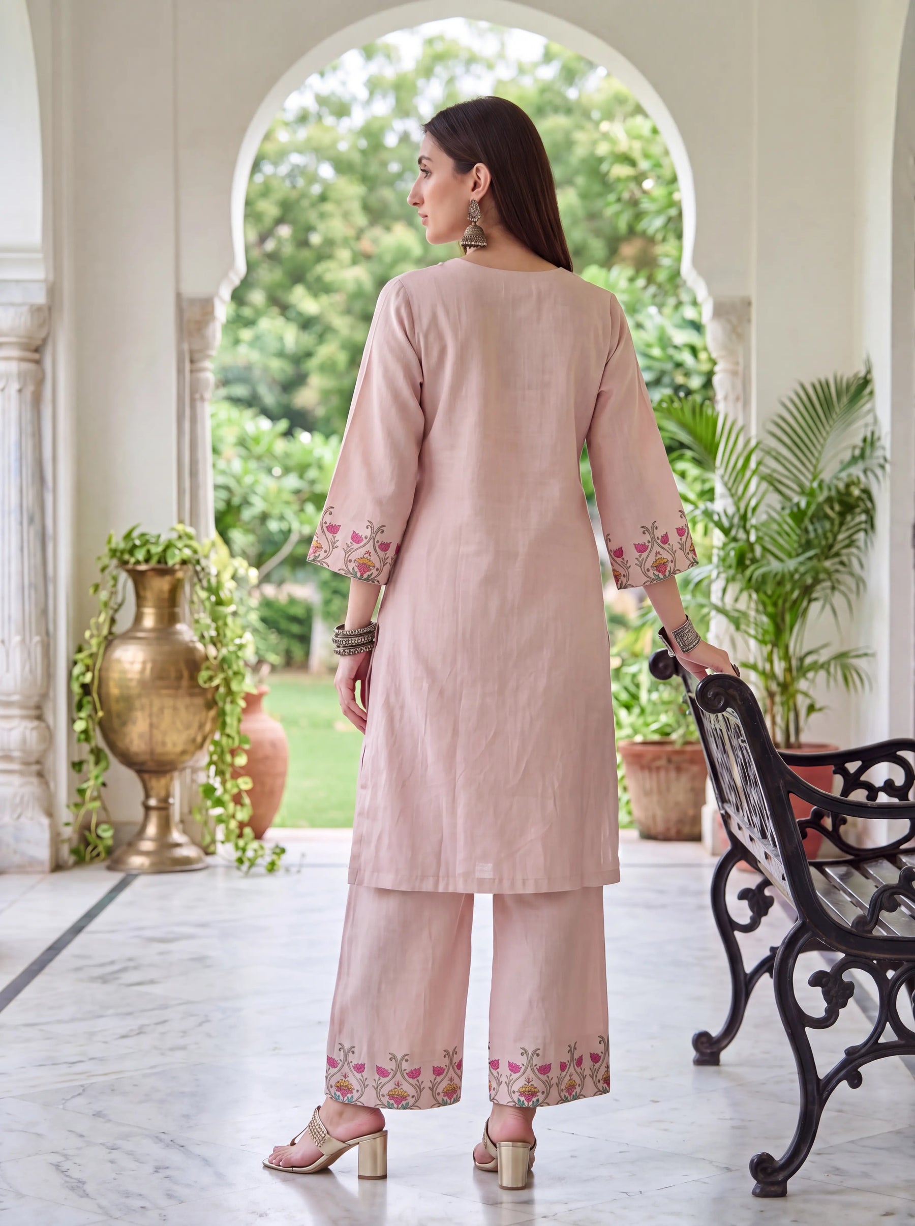 Pink Lotus Linen Coord