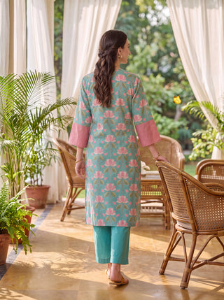 Lotus Bloom Cotton Linen Coord