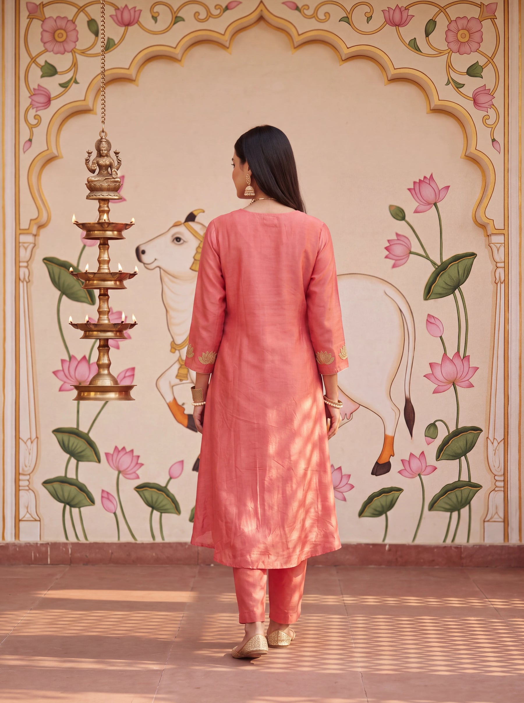 Blush Coral Kurta Set