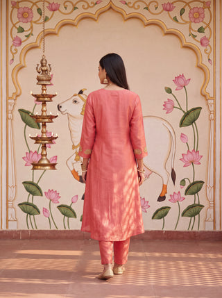 Blush Coral Kurta Set