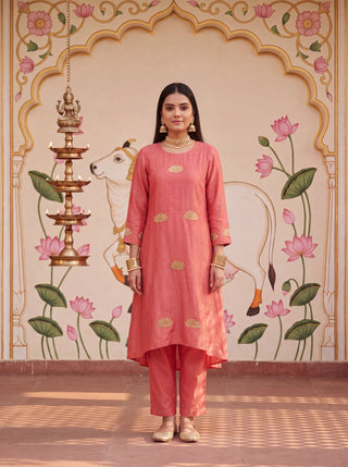 Blush Coral Kurta Set