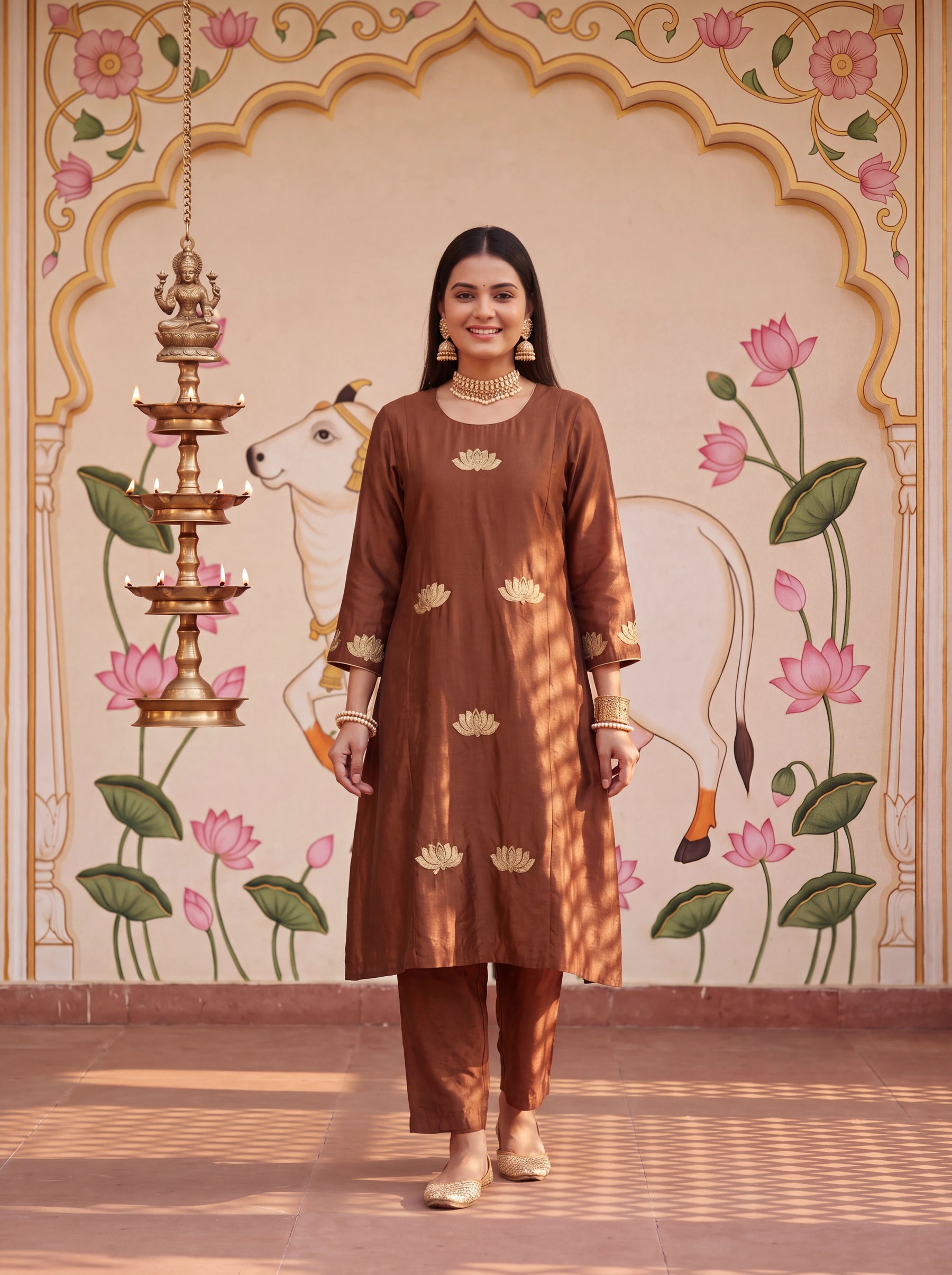 Cocoa Brown Kurta Set