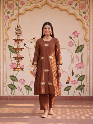 Cocoa Brown Kurta Set