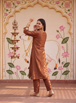 Cocoa Brown Kurta Set