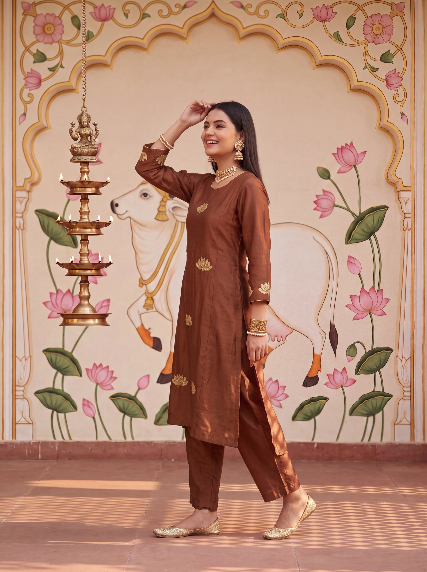 Cocoa Brown Kurta Set
