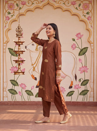 Cocoa Brown Kurta Set