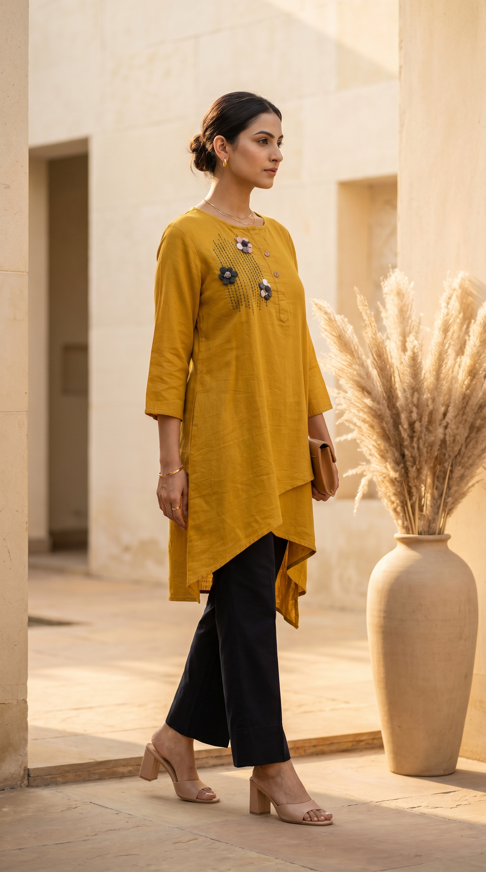Yellow Bloom Asymmetric coord set