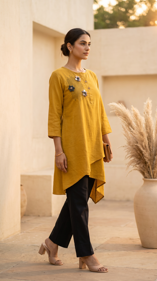 Yellow Bloom Asymmetric coord set
