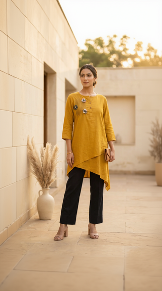 Yellow Bloom Asymmetric coord set