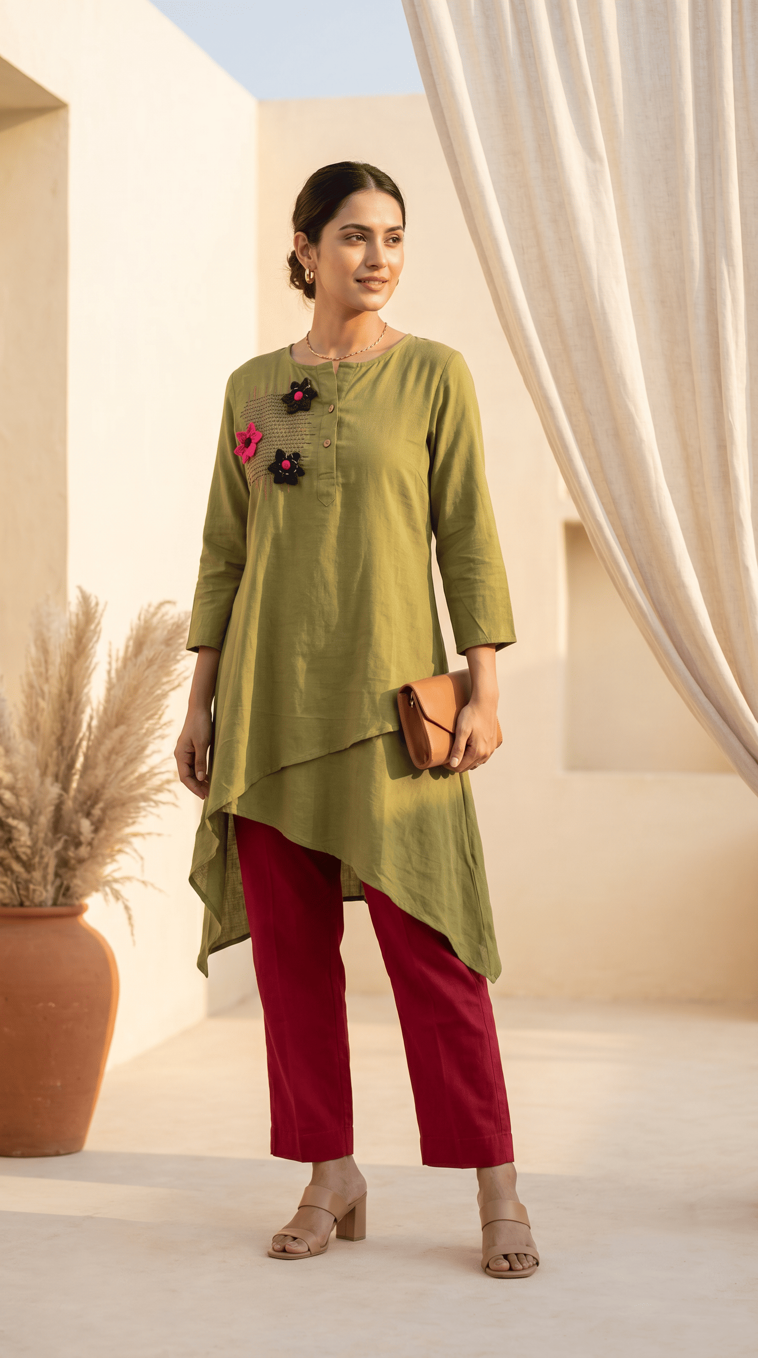 Green Bloom Asymmetric Coord Set
