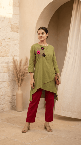 Green Bloom Asymmetric Coord Set