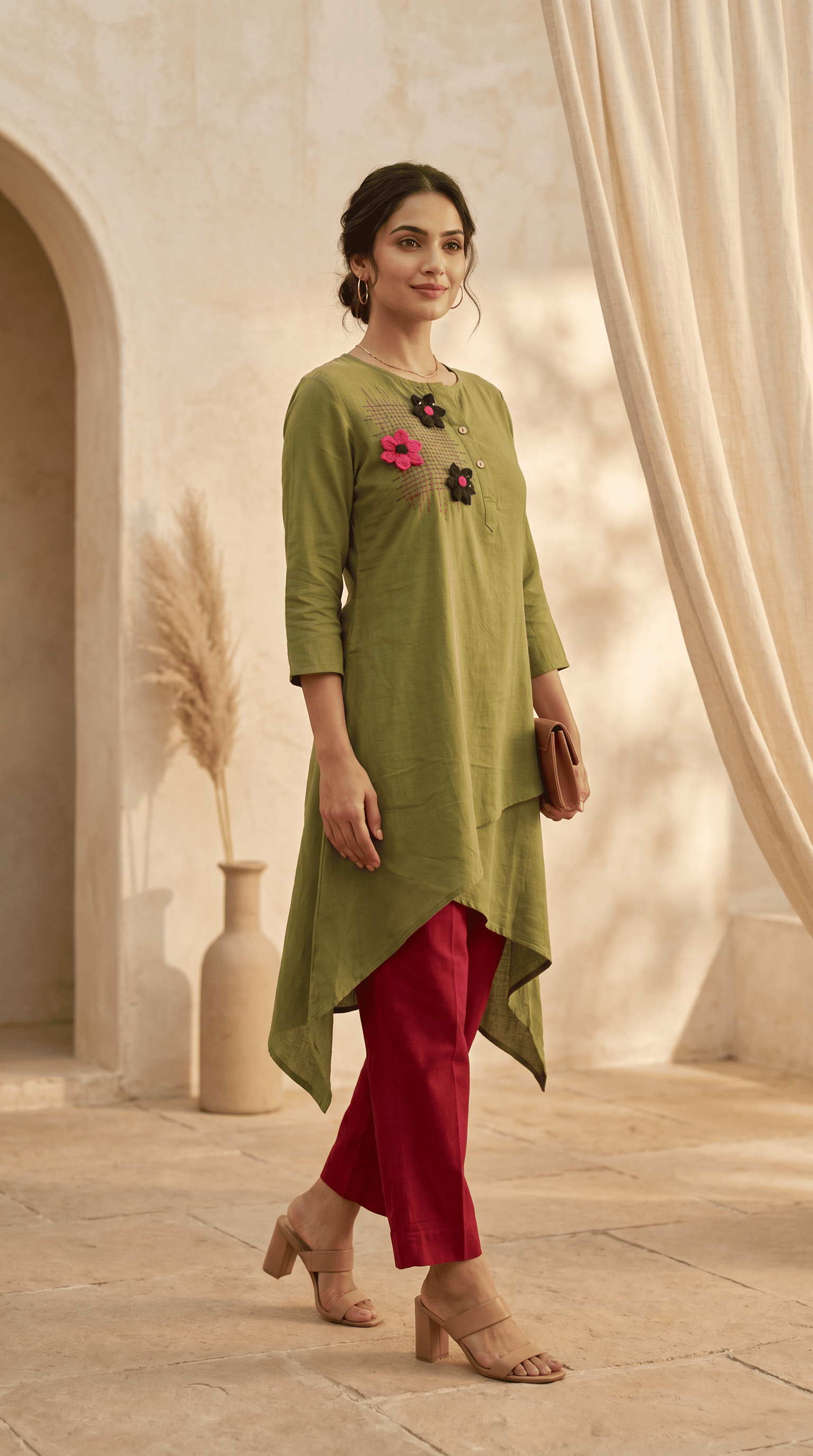 Green Bloom Asymmetric Coord Set