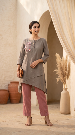 Grey Bloom Asymmetric coord set