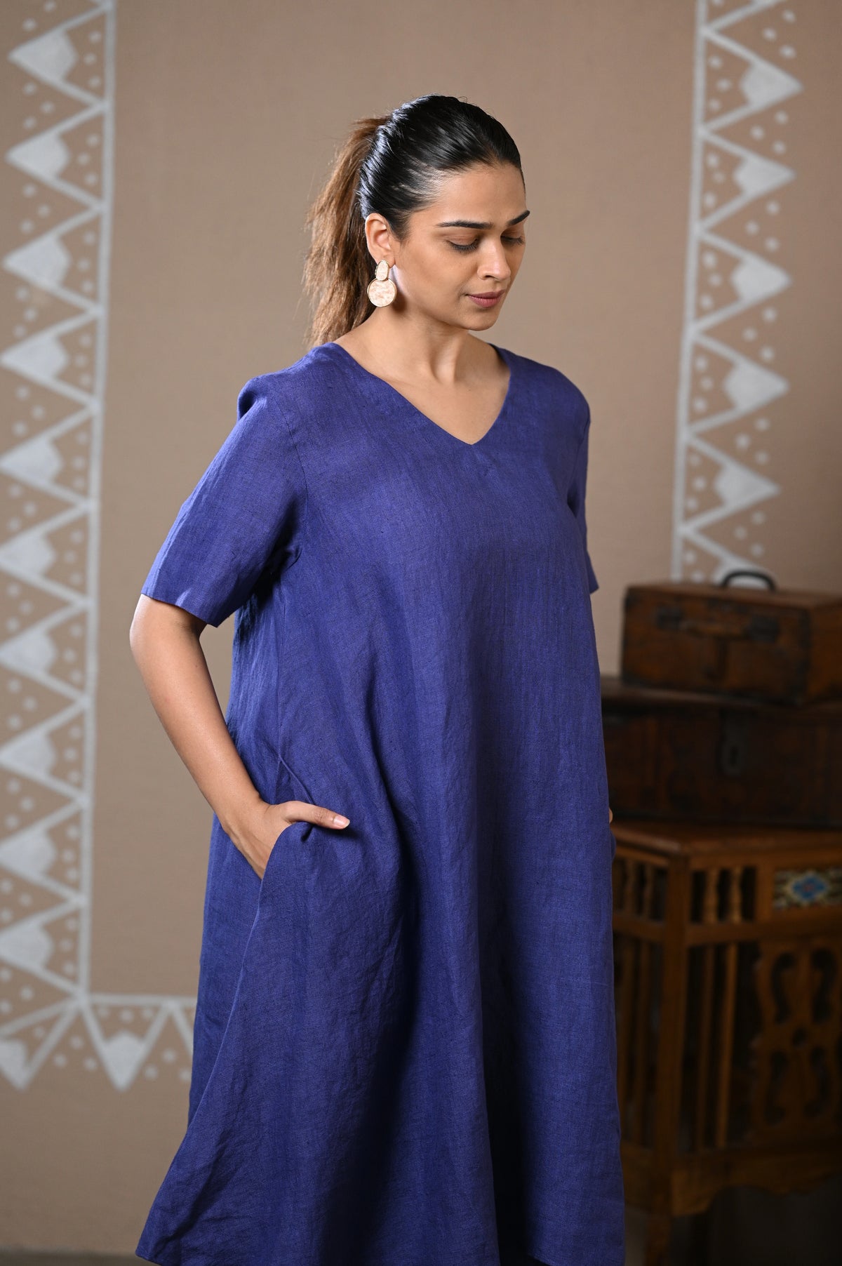 Midnight Indigo Linen Coord